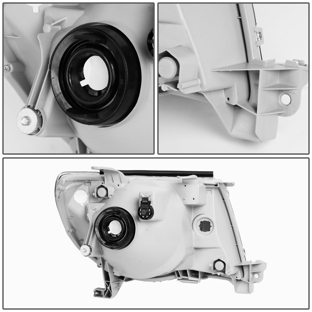 FAROS 05-11 TOYOTA TACOMA 2/4-DOOR - CHROME HOUSING / CLEAR CORNER - H4 LOW BEAM / HIGH BEAM