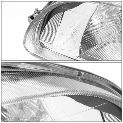 FAROS 92-95 HONDA CIVIC 2/3/4-DOOR - 2PC - CHROME HOUSING - H4 LOW BEAM / HIGH BEAM