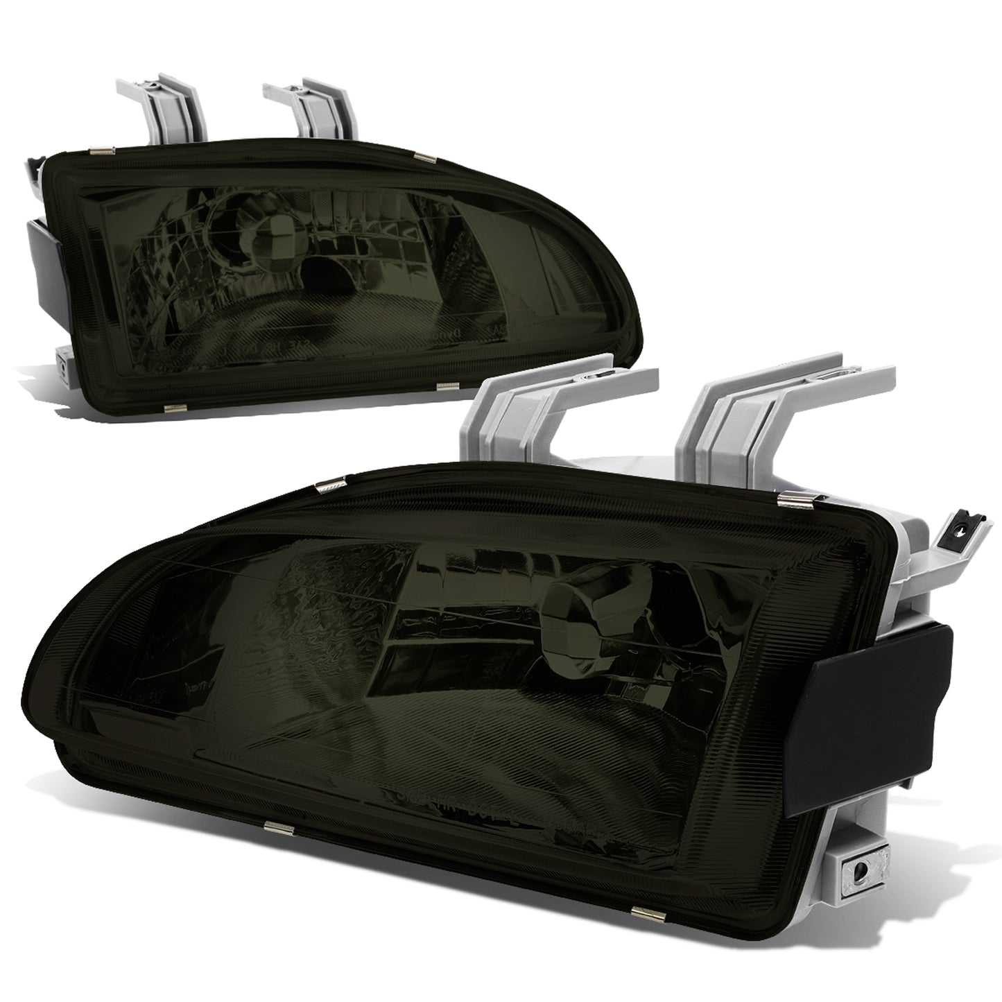 FAROS 92-95 HONDA CIVIC 2/3/4-DOOR - 2PC - SMOKE HOUSING - H4 LOW BEAM / HIGH BEAM