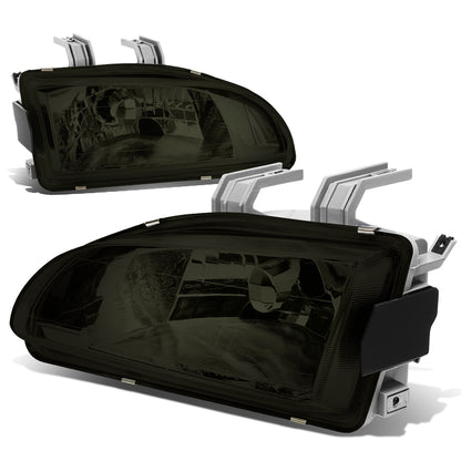FAROS 92-95 HONDA CIVIC 2/3/4-DOOR - 2PC - SMOKE HOUSING - H4 LOW BEAM / HIGH BEAM