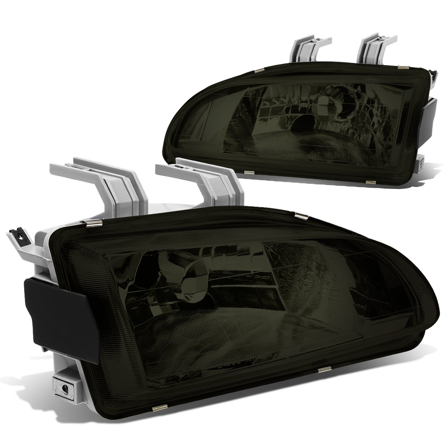 FAROS 92-95 HONDA CIVIC 2/3/4-DOOR - 2PC - SMOKE HOUSING - H4 LOW BEAM / HIGH BEAM