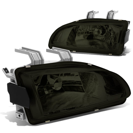 FAROS 92-95 HONDA CIVIC 2/3/4-DOOR - 2PC - SMOKE HOUSING - H4 LOW BEAM / HIGH BEAM