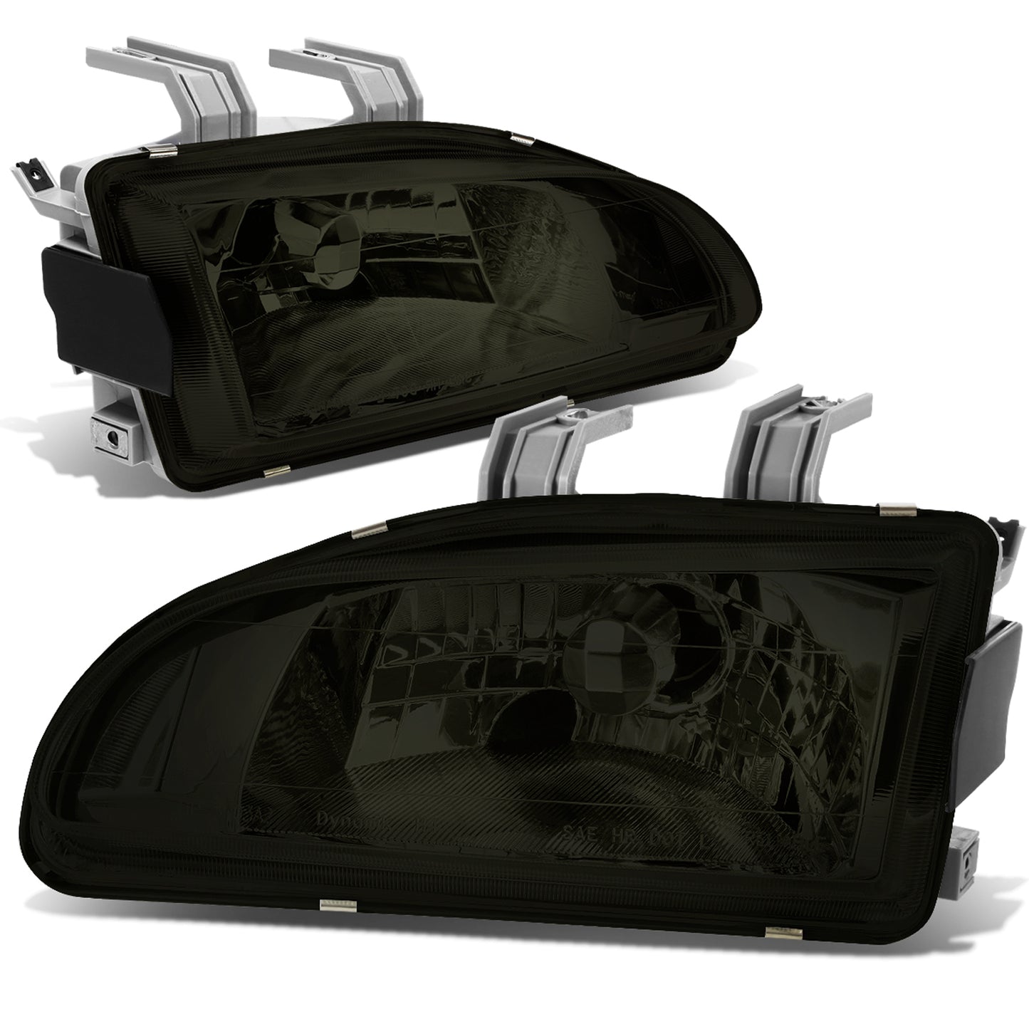 FAROS 92-95 HONDA CIVIC 2/3/4-DOOR - 2PC - SMOKE HOUSING - H4 LOW BEAM / HIGH BEAM