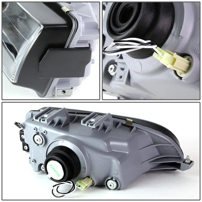 FAROS 92-95 HONDA CIVIC 2/3/4-DOOR - 2PC - SMOKE HOUSING - H4 LOW BEAM / HIGH BEAM