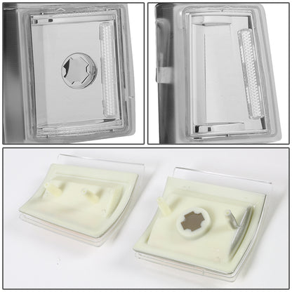 FAROS 94-00 GMC C10 - 8PC 2/4-DOOR - CHROME HOUSING / CLEAR CORNER - 9006 LOW BEAM / 9005 HIGH BEAM