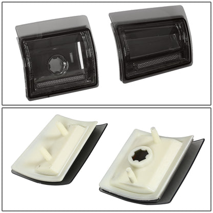 FAROS 94-00 GMC C10 - 8PC 2/4-DOOR - SMOKE HOUSING / CLEAR CORNER - 9006 LOW BEAM / 9005 HIGH BEAM