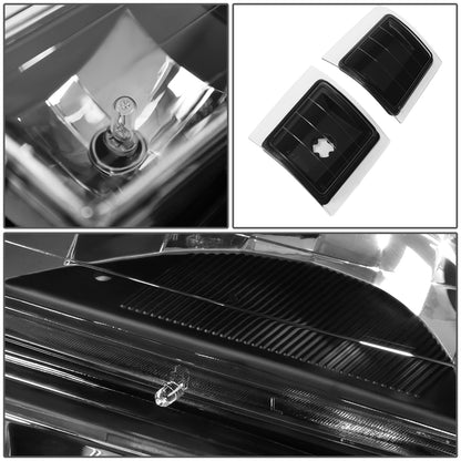 FAROS 94-98 CHEVY C10 2/4-DOOR - 8PC - BLACK HOUSING / CLEAR CORNER - 9006 LOW BEAM / 9005 HIGH BEAM
