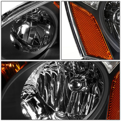 FAROS 02-04 ACURA RSX 2-DOOR - BLACK HOUSING / AMBER CORNER - H1 LOW BEAM / HIGH BEAM