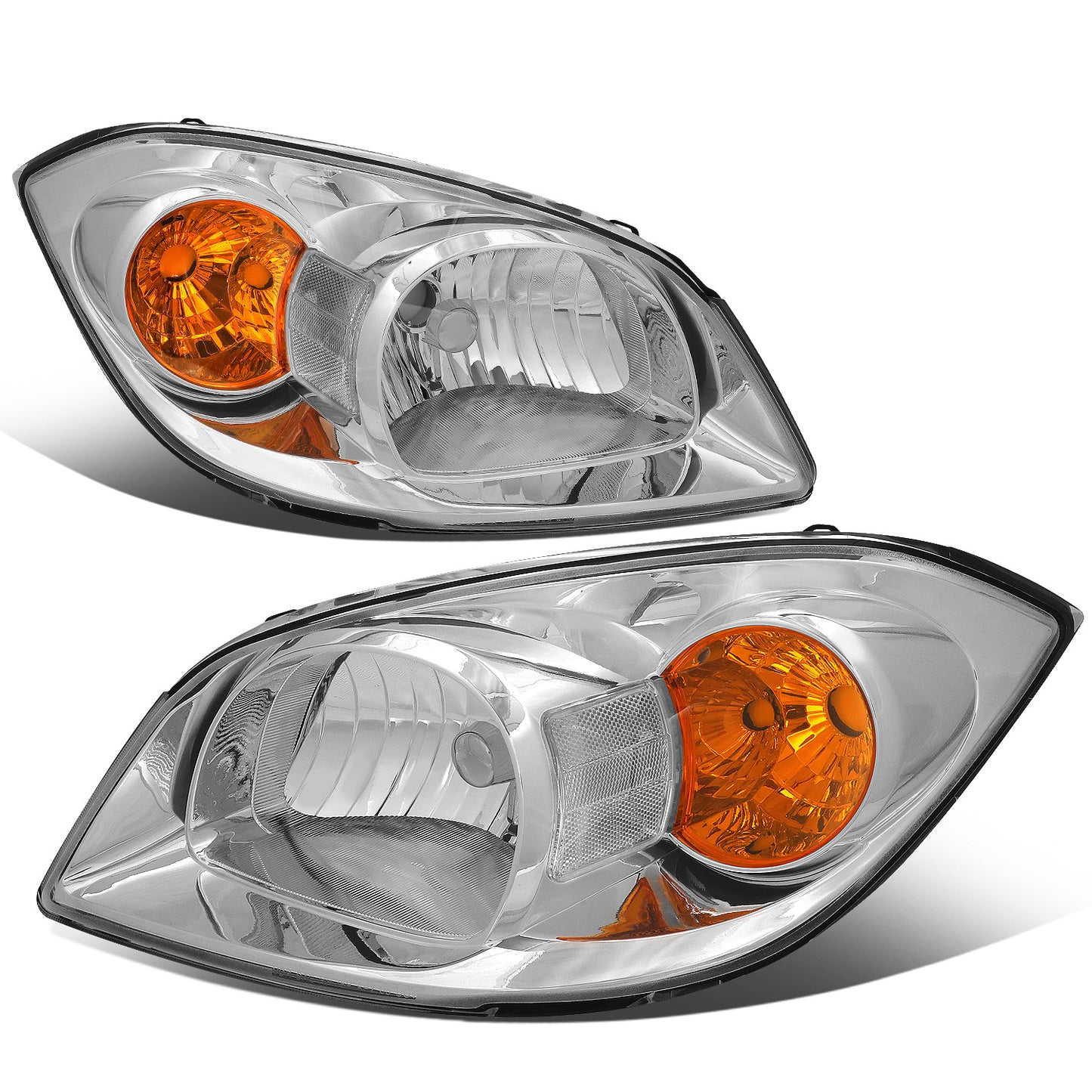 FAROS 05-10 CHEVROLET COBALT / 07-10 PONTIAC G5 / 05-06 PONTIAC PURSUIT - OE STYLE - CHROME HOUSING / CLEAR CORNER - 9007 LOW BEAM / HIGH BEAM