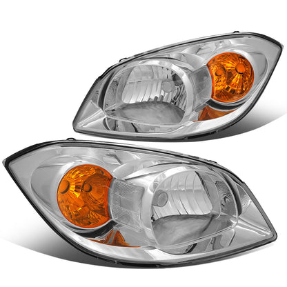 FAROS 05-10 CHEVROLET COBALT / 07-10 PONTIAC G5 / 05-06 PONTIAC PURSUIT - OE STYLE - CHROME HOUSING / CLEAR CORNER - 9007 LOW BEAM / HIGH BEAM