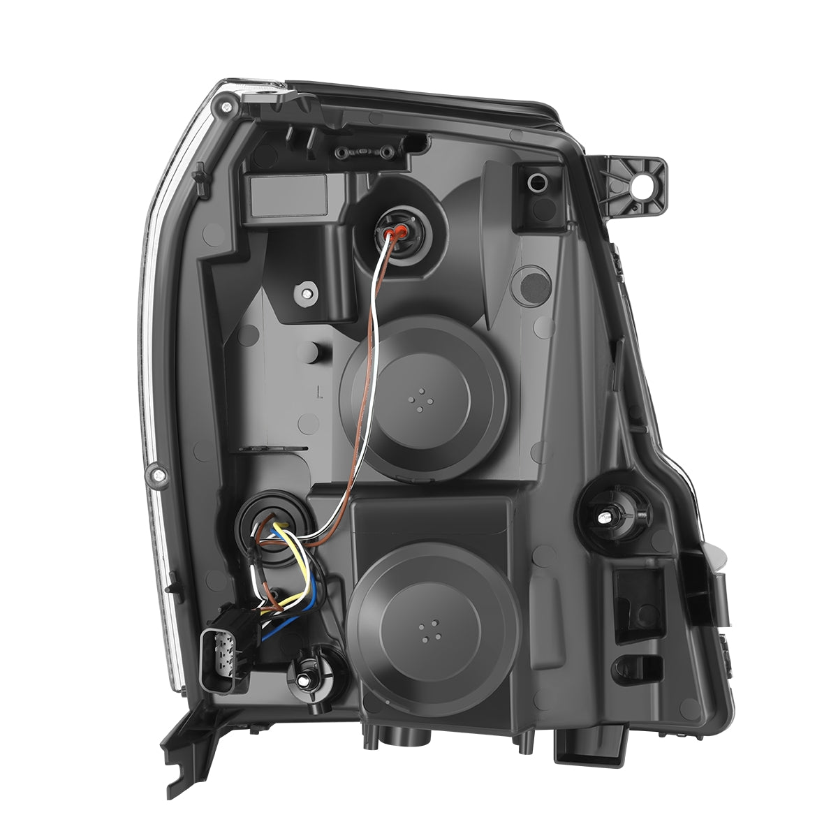 FAROS 07-14 CADILLAC ESCALADE / 07-14 CADILLAC ESCALADE ESV / 07-13 CADILLAC ESCALADE EXT - BLACK HOUSING / CLEAR CORNER - D1S HIGH / LOW BEAM; 194 MARKER