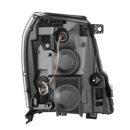 FAROS 07-14 CADILLAC ESCALADE / 07-14 CADILLAC ESCALADE ESV / 07-13 CADILLAC ESCALADE EXT - BLACK HOUSING / CLEAR CORNER - D1S HIGH / LOW BEAM; 194 MARKER