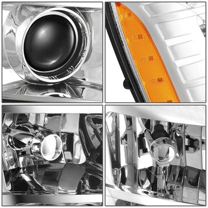 FAROS CADILLAC ESCALADE 2007-2014 - CADILLAC ESCALADE ESV 2007-2014 - CADILLAC ESCALADE EXT 2007-2013 - D1S HIGH / LOW BEAM; 194 MARKER - CHROME HOUSING / AMBER CORNER