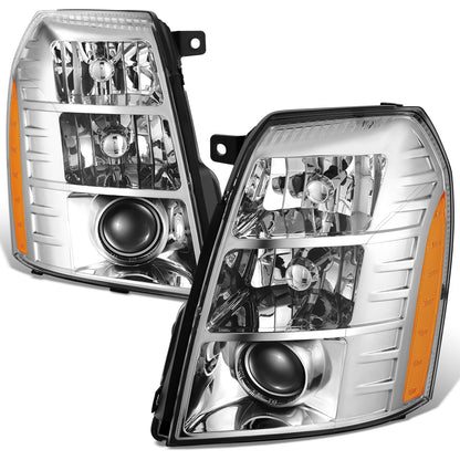 FAROS CADILLAC ESCALADE 2007-2014 - CADILLAC ESCALADE ESV 2007-2014 - CADILLAC ESCALADE EXT 2007-2013 - D1S HIGH / LOW BEAM; 194 MARKER - CHROME HOUSING / AMBER CORNER
