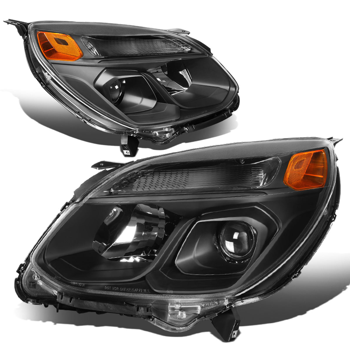 FAROS 16-17 CHEVROLET EQUINOX - PROJECTOR - BLACK HOUSING / AMBER CORNER - H11 LOW BEAM / 9005 HIGH BEAM