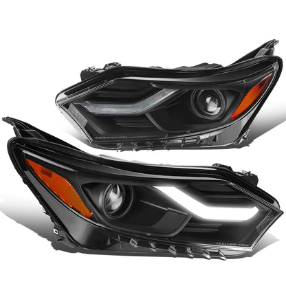 FAROS 18-21 CHEVROLET EQUINOX - ONLY FITS MODELS WITH FACTORY HALOGEN HEADLIGHTS - DOES NOT FIT HID XENON OR LED HEADLIGHT MODELS - PROJECTOR - LED DRL - BLACK HOUSING / AMBER CORNER - 9012 H1R2 LOW BEAM / HIGH BEAM