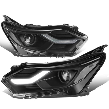 FAROS 18-21 CHEVROLET EQUINOX - ONLY FITS MODELS WITH FACTORY HALOGEN HEADLIGHTS - DOES NOT FIT HID XENON OR LED HEADLIGHT MODELS - PROJECTOR - LED DRL - BLACK HOUSING / CLEAR CORNER - 9012 H1R2 LOW BEAM / HIGH BEAM