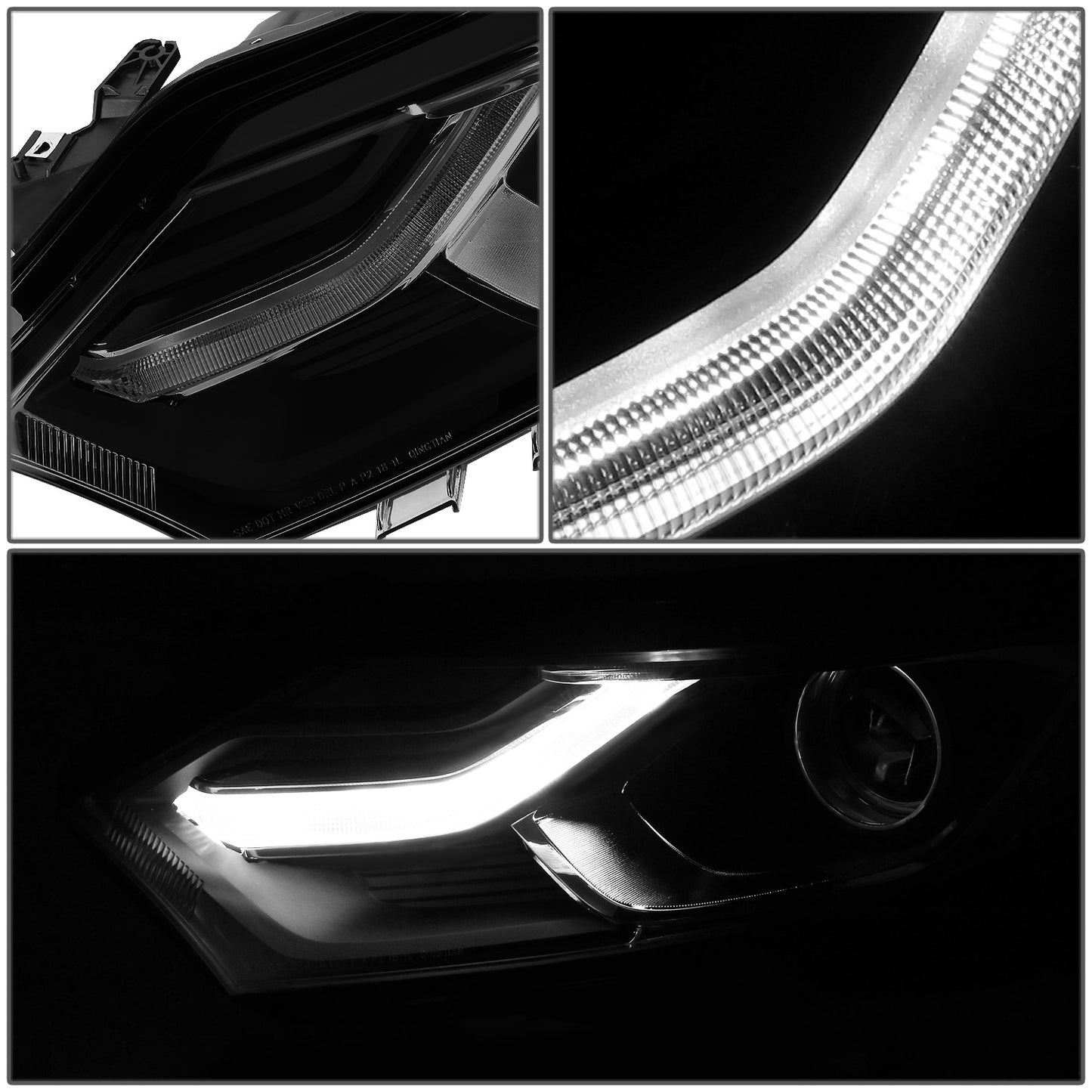 FAROS 18-21 CHEVROLET EQUINOX - ONLY FITS MODELS WITH FACTORY HALOGEN HEADLIGHTS - DOES NOT FIT HID XENON OR LED HEADLIGHT MODELS - PROJECTOR - LED DRL - CHROME HOUSING / SMOKED LENS / CLEAR CORNER - 9012 H1R2 LOW BEAM / HIGH BEAM