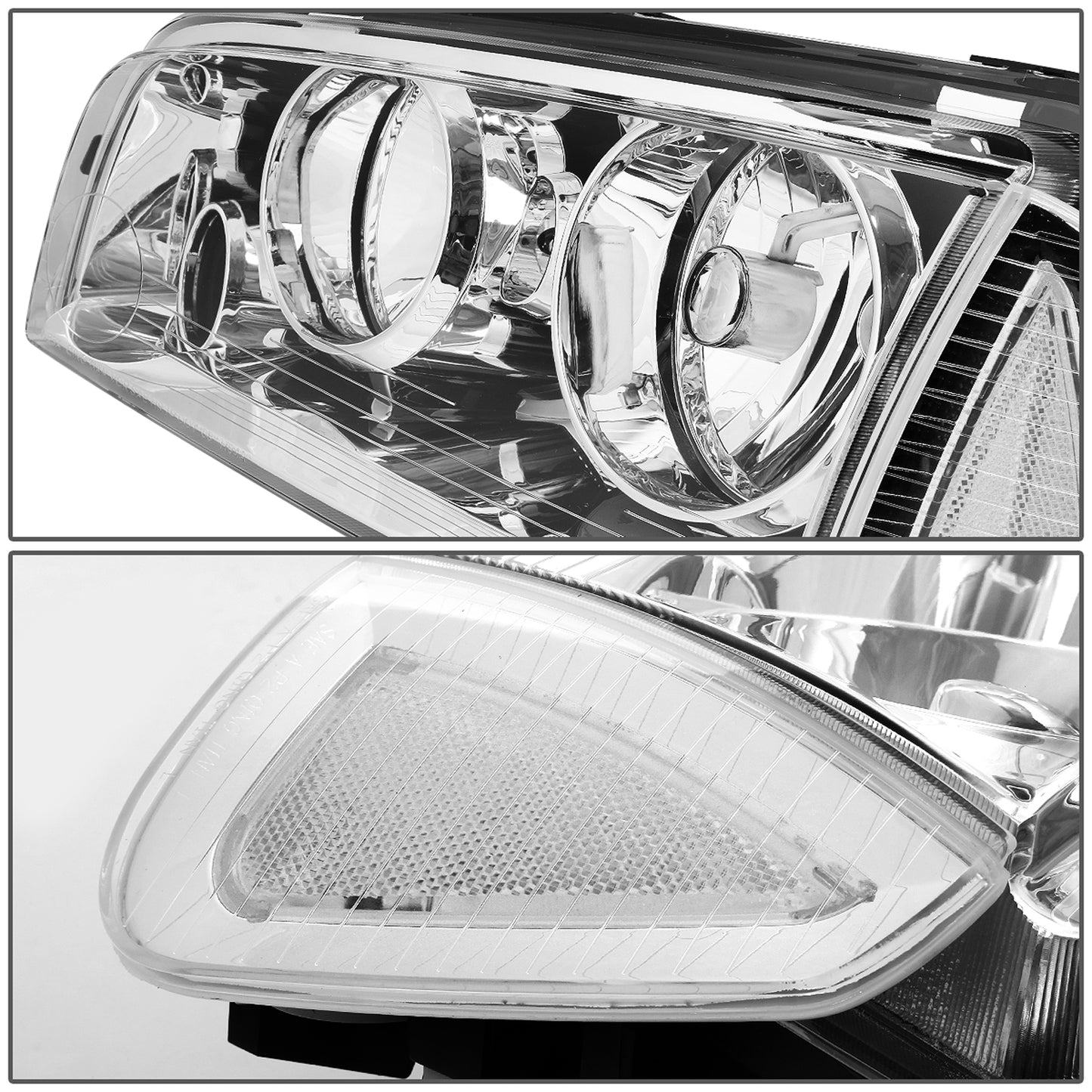 FAROS 06-10 DODGE CHARGER 4-DOOR - 4PC - CHROME HOUSING / CLEAR CORNER - 9006 LOW BEAM / 9005 HIGH BEAM