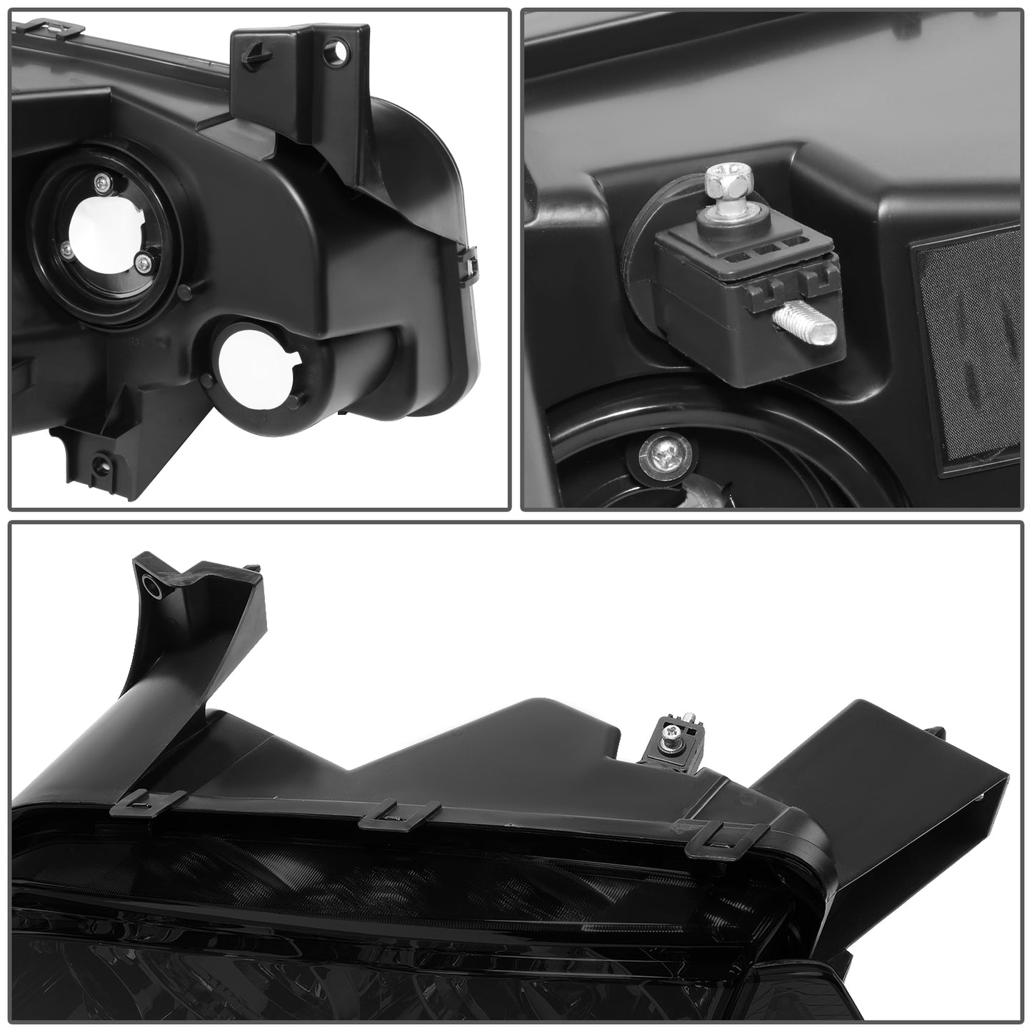 FAROS 06-10 DODGE CHARGER 4-DOOR - 4PC - SMOKE HOUSING / CLEAR CORNER - 9006 LOW BEAM / 9005 HIGH BEAM