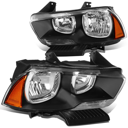 FAROS 11-14 DODGE CHARGER 4-DOOR - BLACK HOUSING / AMBER CORNER - H11 LOW BEAM / 9005 HIGH BEAM