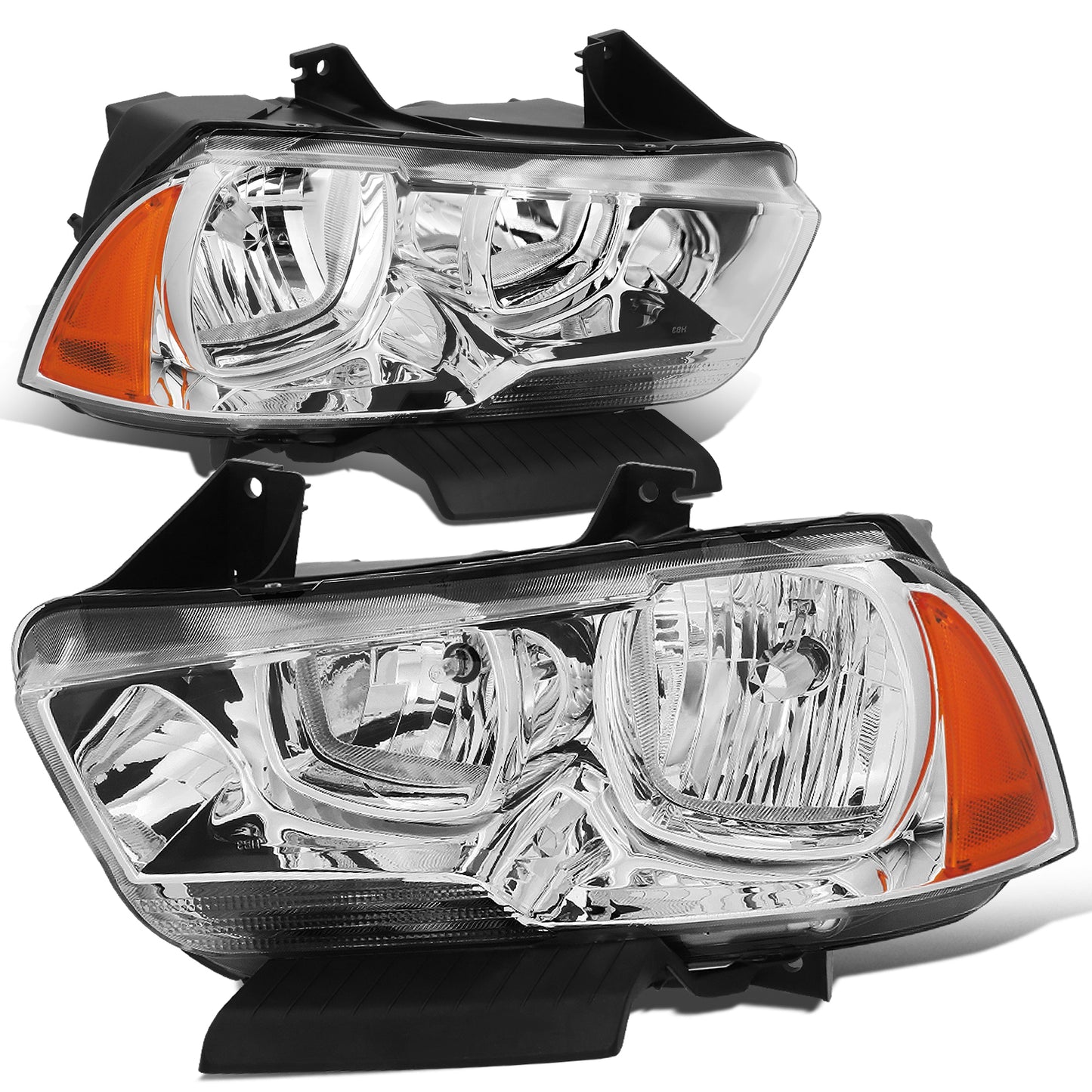 FAROS 11-14 DODGE CHARGER 4-DOOR - CHROME HOUSING / AMBER CORNER - H11 LOW BEAM / 9005 HIGH BEAM