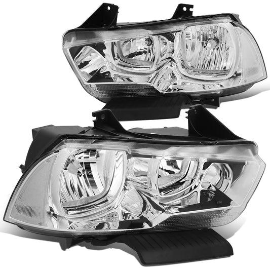 FAROS 11-14 DODGE CHARGER 4-DOOR - CHROME HOUSING / CLEAR CORNER - H11 LOW BEAM / 9005 HIGH BEAM
