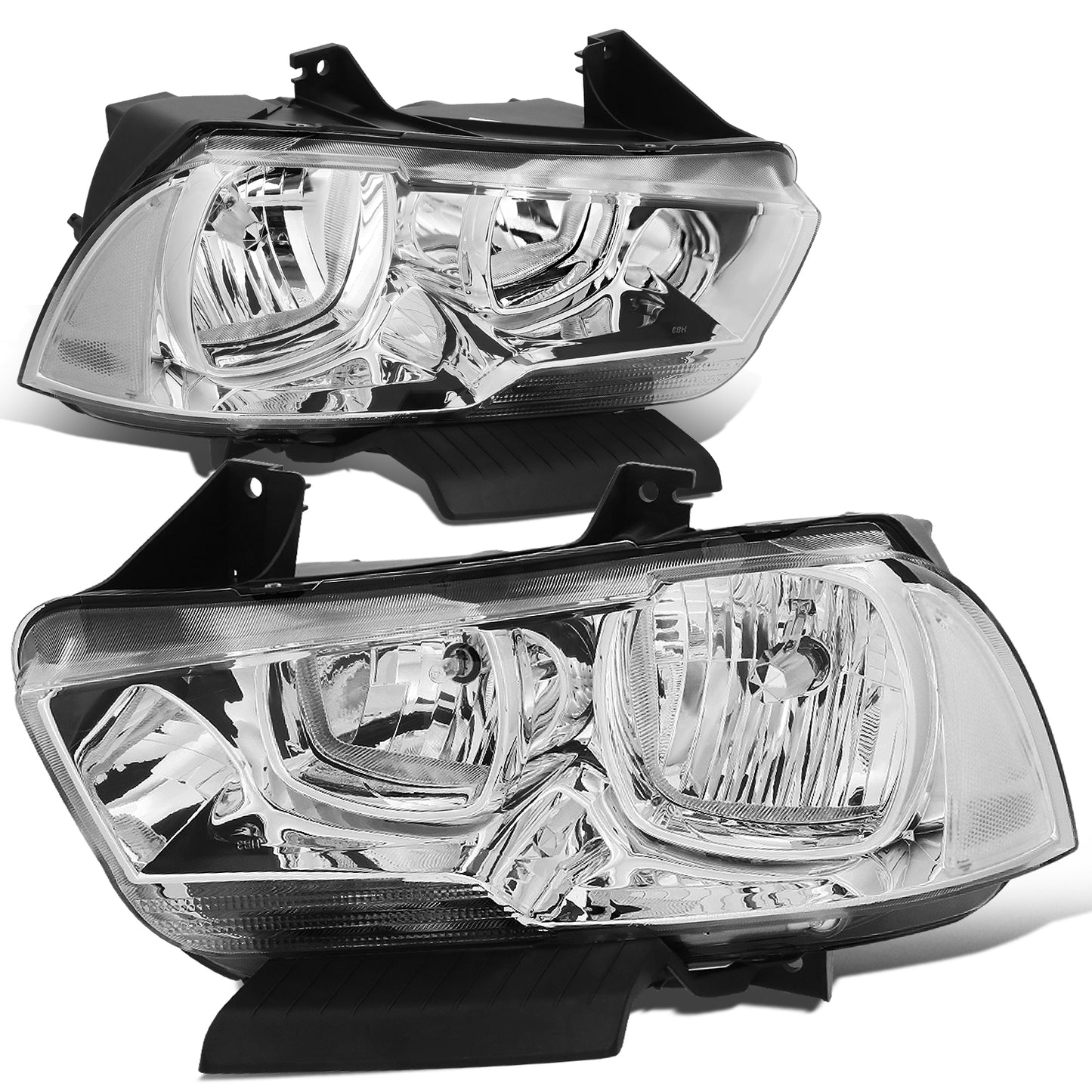 FAROS 11-14 DODGE CHARGER 4-DOOR - CHROME HOUSING / CLEAR CORNER - H11 LOW BEAM / 9005 HIGH BEAM