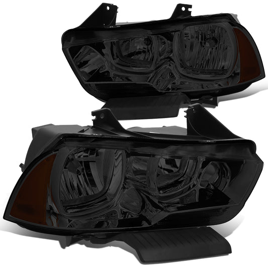 FAROS 11-14 DODGE CHARGER 4-DOOR - SMOKE HOUSING / AMBER CORNER - H11 LOW BEAM / 9005 HIGH BEAM