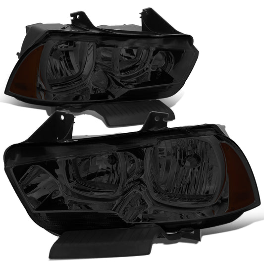 FAROS 11-14 DODGE CHARGER 4-DOOR - SMOKE HOUSING / AMBER CORNER - H11 LOW BEAM / 9005 HIGH BEAM