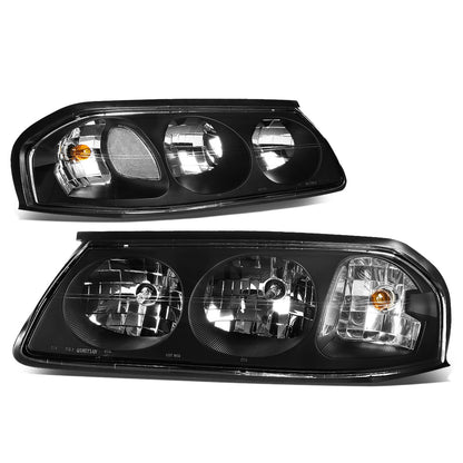 FAROS 00-05 CHEVY IMPALA 4-DOOR - BLACK HOUSING / CLEAR CORNER - 9006 LOW BEAM / 9005 HIGH BEAM
