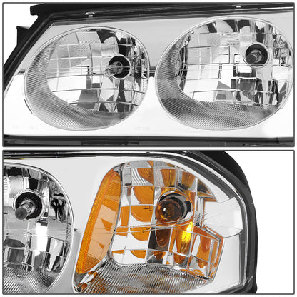 FAROS 00-05 CHEVY IMPALA 4-DOOR - CHROME HOUSING / AMBER CORNER - 9006 LOW BEAM / 9005 HIGH BEAM