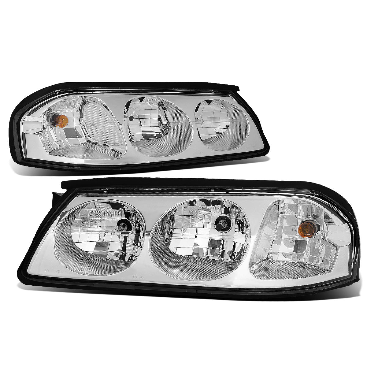 FAROS 00-05 CHEVY IMPALA 4-DOOR - CHROME HOUSING / CLEAR CORNER - 9006 LOW BEAM / 9005 HIGH BEAM