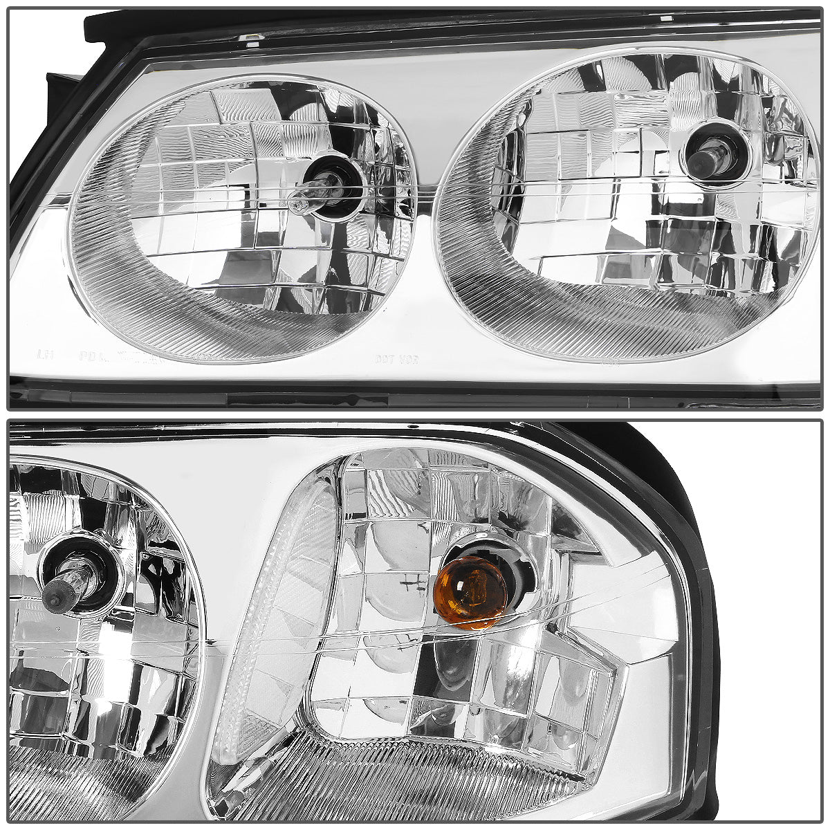 FAROS 00-05 CHEVY IMPALA 4-DOOR - CHROME HOUSING / CLEAR CORNER - 9006 LOW BEAM / 9005 HIGH BEAM