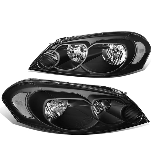 FAROS 06-13 CHEVY IMPALA / 14-16 CHEVY IMPALA LIMITED / 06-07 CHEVY MONTE CARLO 2/4-DOOR - BLACK HOUSING / CLEAR CORNER - H11 LOW BEAM / H9 HIGH BEAM