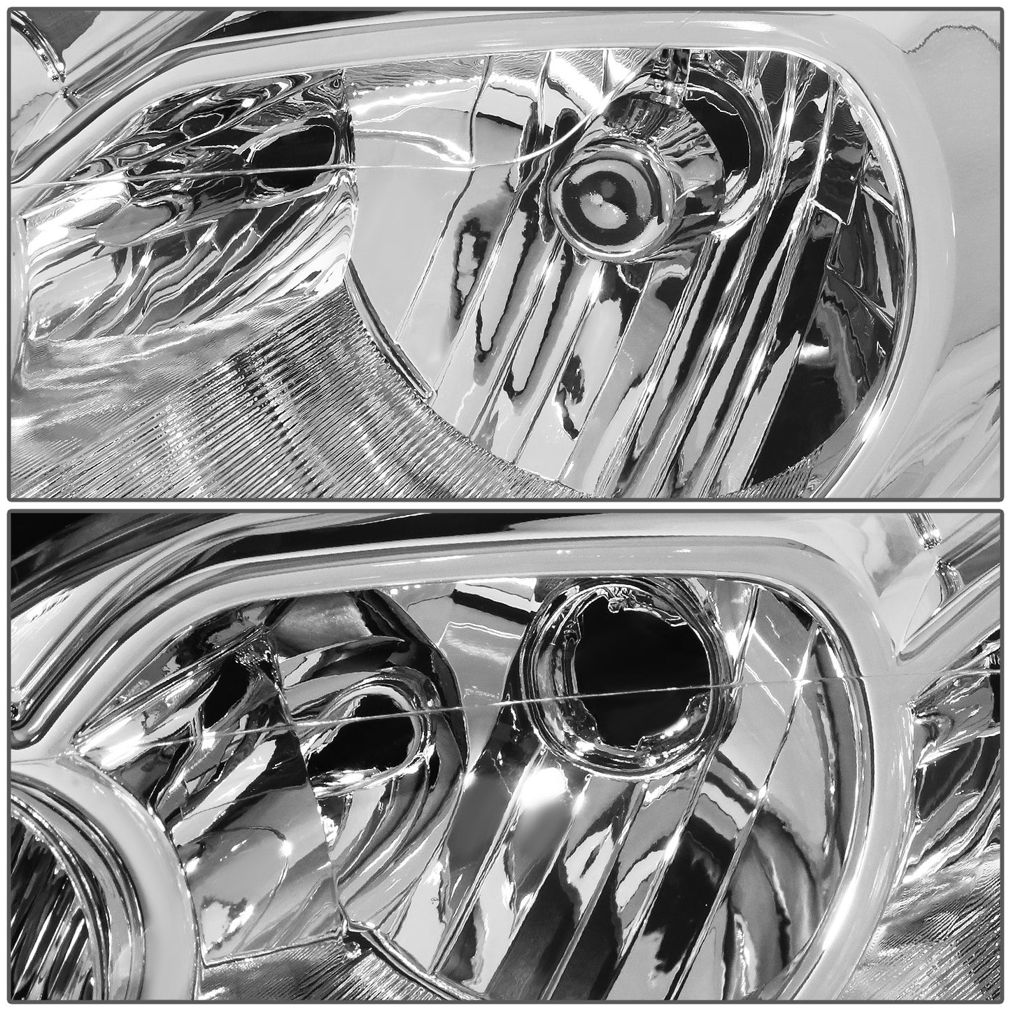 FAROS 06-13 CHEVY IMPALA / 14-16 CHEVY IMPALA LIMITED / 06-07 CHEVY MONTE CARLO 2/4-DOOR - CHROME HOUSING / AMBER CORNER - H11 LOW BEAM / H9 HIGH BEAM