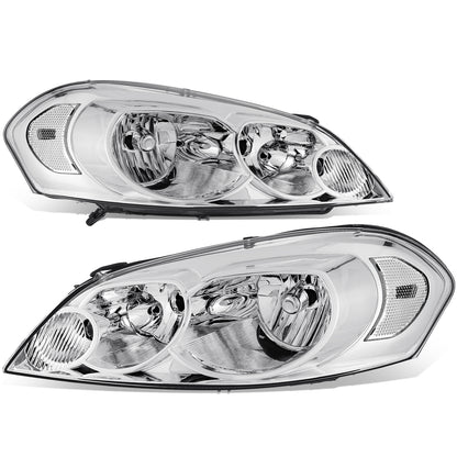 FAROS 06-13 CHEVROLET IMPALA / 14-16 CHEVROLET IMPALA LIMITED / 06-07 CHEVROLET MONTE CARLO - H9 HIGH BEAM / H11 LOW BEAM / 194 SIDE MARKER - CHROME HOUSING / CLEAR CORNER