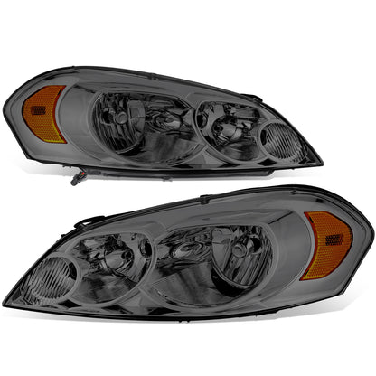 FAROS 06-13 CHEVROLET IMPALA / 14-16 CHEVROLET IMPALA LIMITED / 06-07 CHEVROLET MONTE CARLO - H9 HIGH BEAM / H11 LOW BEAM / 194 SIDE MARKER - SMOKED HOUSING / AMBER CORNER