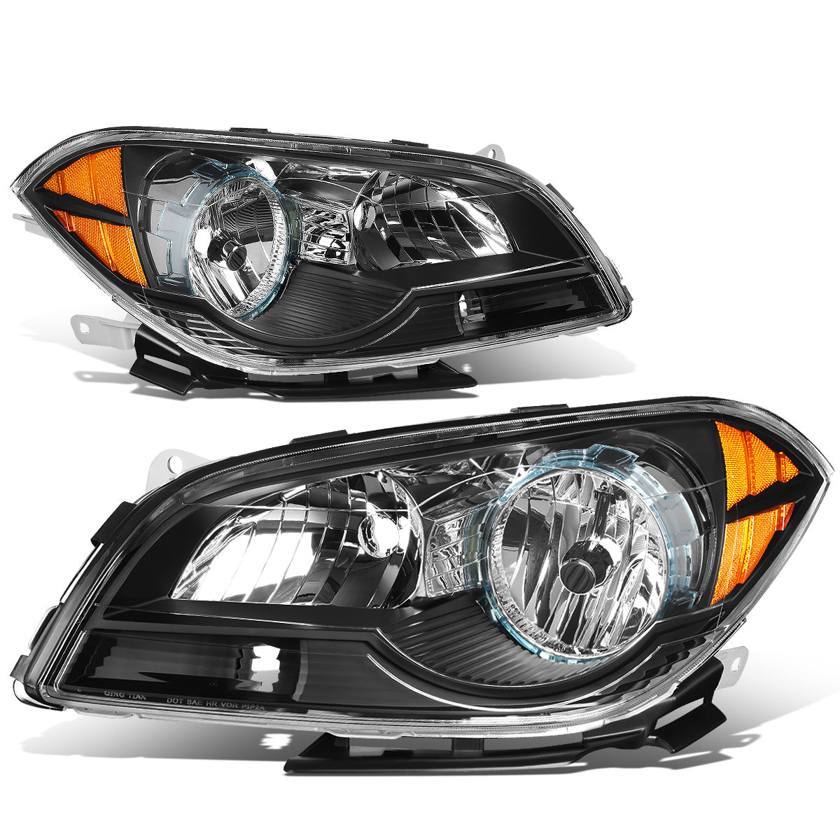 FAROS 08-12 CHEVROLET MALIBU - BLACK HOUSING / AMBER CORNER - H11 LOW BEAM / H9 HIGH BEAM