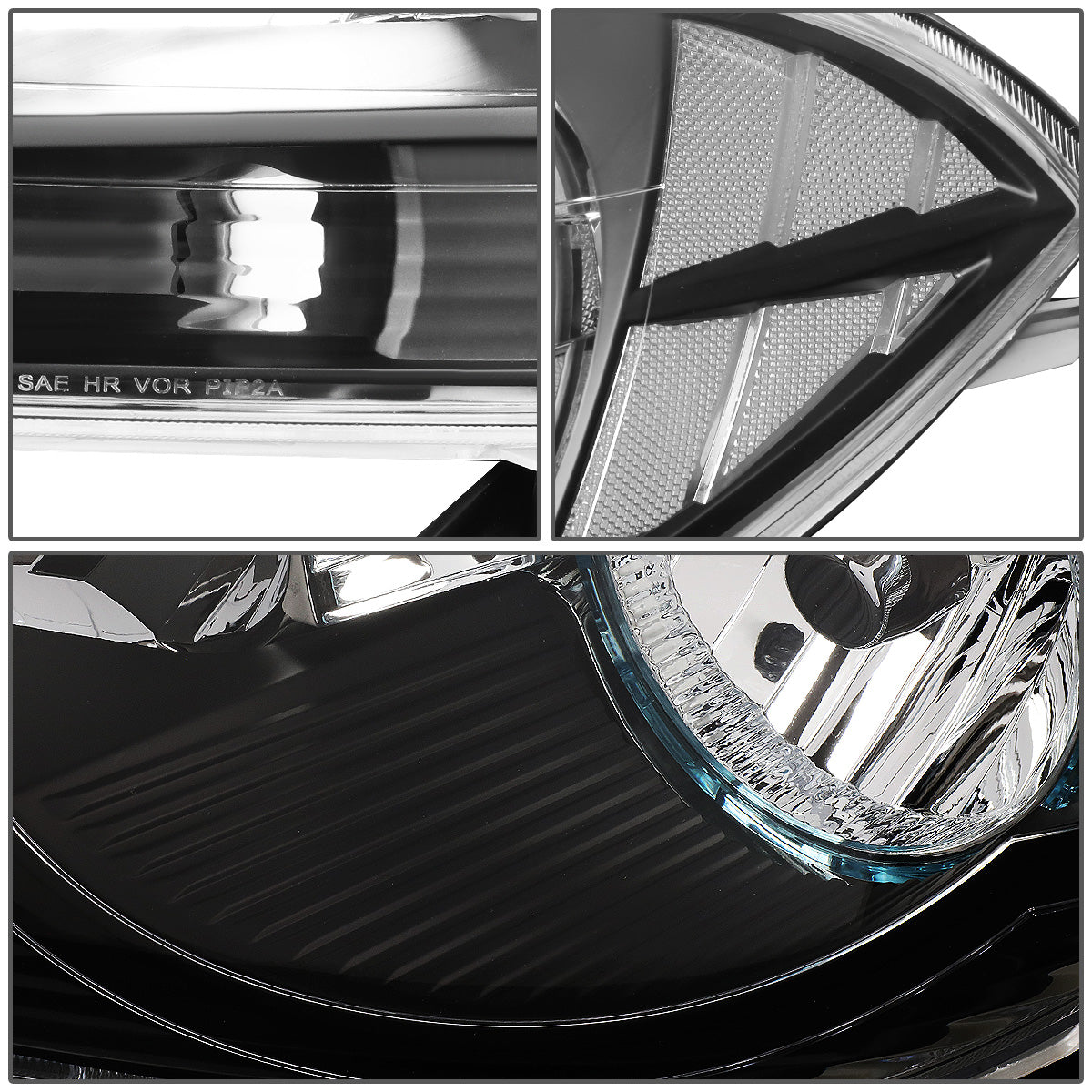 FAROS 08-12 CHEVROLET MALIBU - BLACK HOUSING / CLEAR CORNER - H11 LOW BEAM / H9 HIGH BEAM