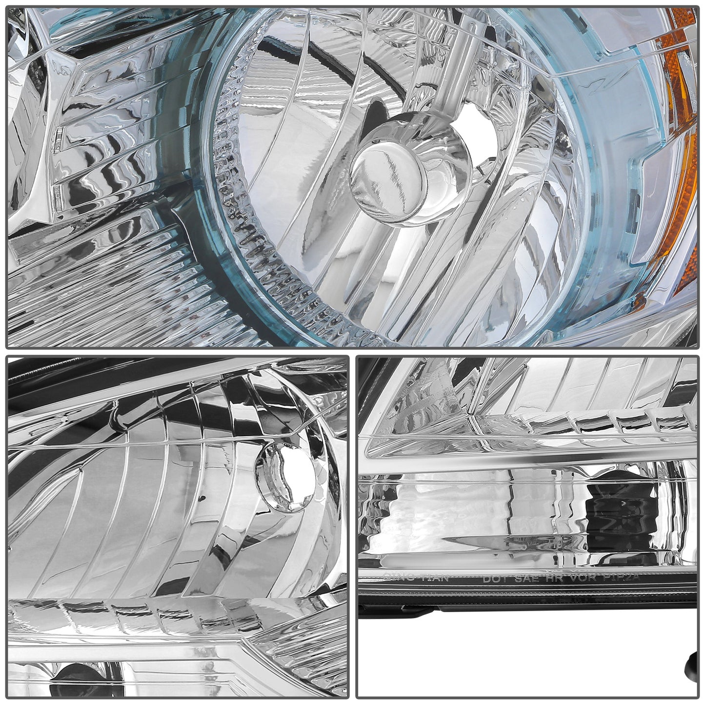 FAROS 08-12 CHEVROLET MALIBU - CHROME HOUSING / AMBER CORNER - H11 LOW BEAM / H9 HIGH BEAM