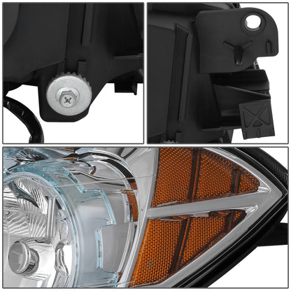 FAROS 08-12 CHEVROLET MALIBU - CHROME HOUSING / AMBER CORNER - H11 LOW BEAM / H9 HIGH BEAM