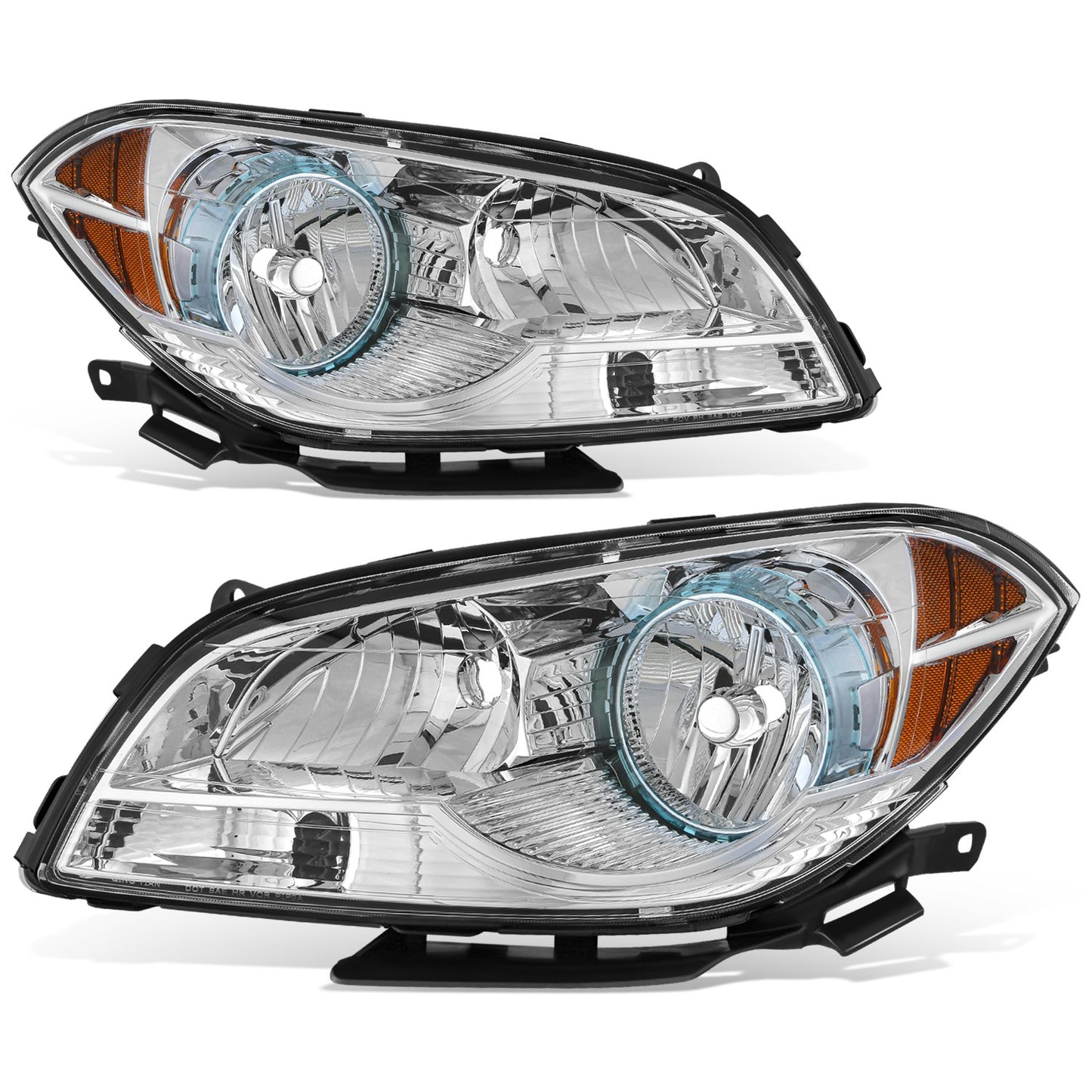 FAROS 08-12 CHEVROLET MALIBU - CHROME HOUSING / AMBER CORNER - H11 LOW BEAM / H9 HIGH BEAM