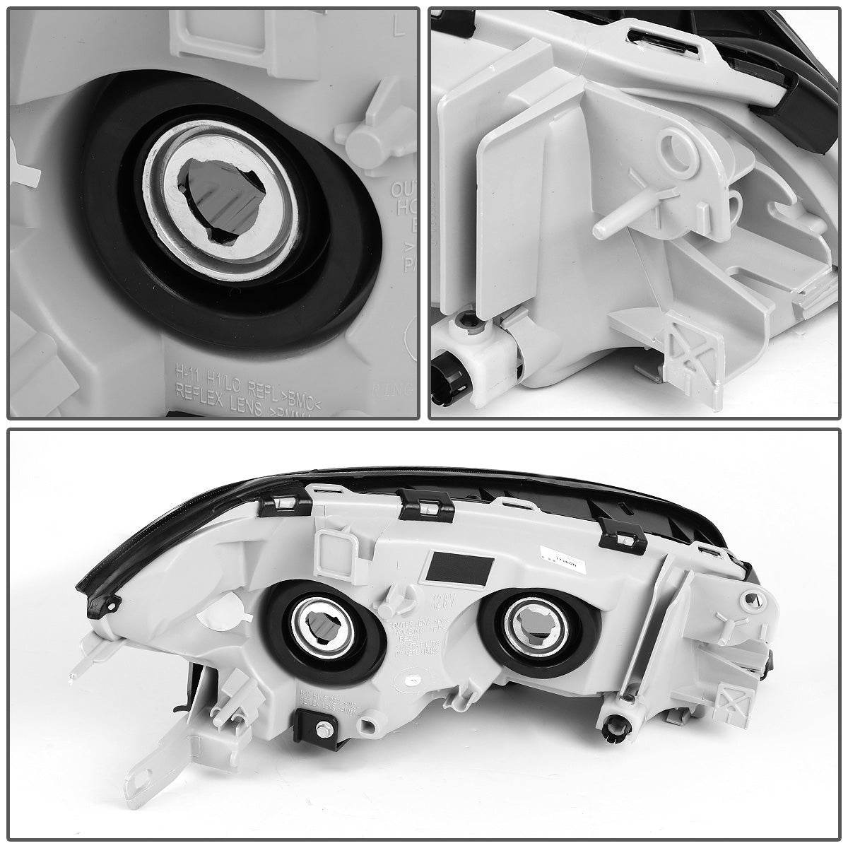 FAROS 08-12 CHEVROLET MALIBU - CHROME HOUSING / CLEAR CORNER - H11 LOW BEAM / H9 HIGH BEAM