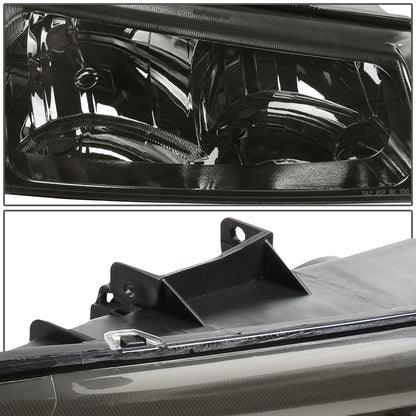 FAROS 03-04 CHEVY SILVERADO 2500 / 03-06 CHEVY AVALANCHE 1500 , 2500 / 03-06 CHEVY SILVERADO 1500 , 1500HD , 2500HD , 3500 2/4-DOOR - FITS MODELS WITHOUT FACTORY CLADDING ONLY - 2PC - SMOKE HOUSING / AMBER CORNER - 9006 LOW BEAM / 9005 HIGH BEAM