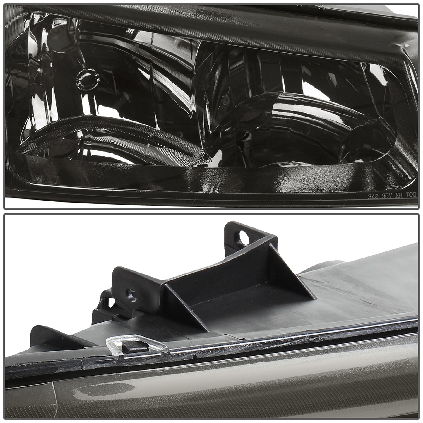 FAROS 03-04 CHEVY SILVERADO 2500 / 03-06 CHEVY AVALANCHE 1500 , 2500 / 03-06 CHEVY SILVERADO 1500 , 1500HD , 2500HD , 3500 2/4-DOOR - FITS MODELS WITHOUT FACTORY CLADDING ONLY - 2PC - SMOKE HOUSING / CLEAR CORNER - 9006 LOW BEAM / 9005 HIGH BEAM