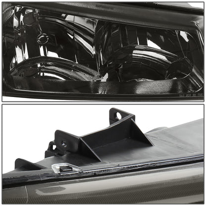 FAROS 03-04 CHEVY SILVERADO 2500 / 03-06 CHEVY AVALANCHE 1500 , 2500 / 03-06 CHEVY SILVERADO 1500 , 1500HD , 2500HD , 3500 2/4-DOOR - FITS MODELS WITHOUT FACTORY CLADDING ONLY - 2PC - SMOKE HOUSING / CLEAR CORNER - 9006 LOW BEAM / 9005 HIGH BEAM