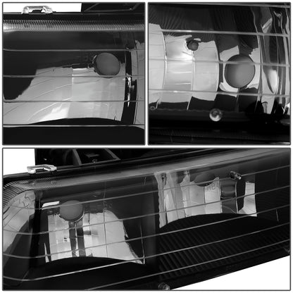 FAROS 99-02 CHEVY SILVERADO 1500 , 2500 / 00-06 CHEVY SUBURBAN 1500 , 2500 , TAHOE / 01-02 CHEVY SILVERADO 1500 HD , 2500 HD , 3500 HD 2/4-DOOR - 2PC - BLACK HOUSING - 9006 LOW BEAM / HIGH BEAM