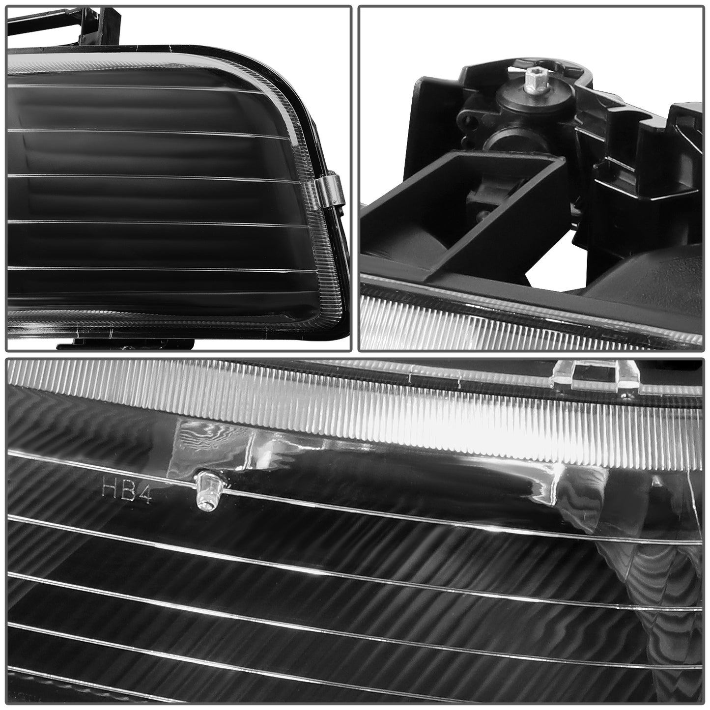 FAROS 99-02 CHEVY SILVERADO 1500 , 2500 / 00-06 CHEVY SUBURBAN 1500 , 2500 , TAHOE / 01-02 CHEVY SILVERADO 1500 HD , 2500 HD , 3500 HD 2/4-DOOR - 2PC - BLACK HOUSING - 9006 LOW BEAM / HIGH BEAM