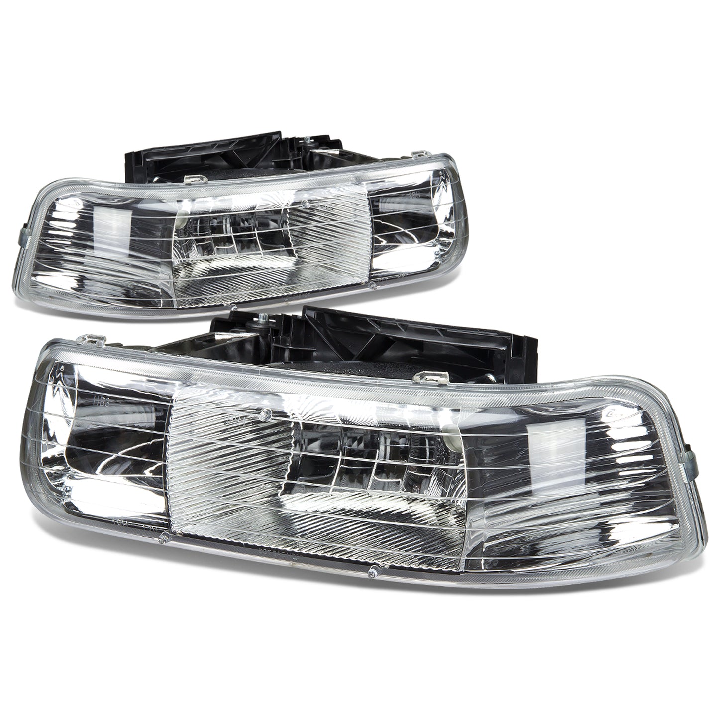 FAROS 99-02 CHEVY SILVERADO 1500 , 2500 / 00-06 CHEVY SUBURBAN 1500 , 2500 , TAHOE / 01-02 CHEVY SILVERADO 1500 HD , 2500 HD , 3500 HD 2/4-DOOR - 2PC - CHROME HOUSING - 9006 LOW BEAM / HIGH BEAM